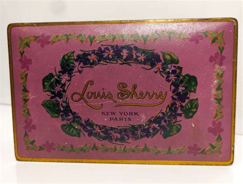 louis sherry purple vintage metal box|Vintage Louis Sherry Box .